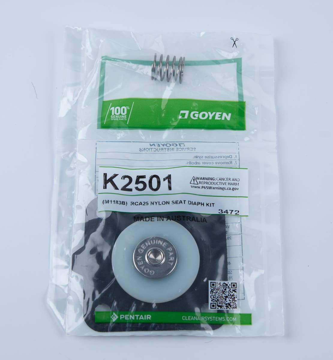 Goyen® Repair Kit for CA/RCA25 Pulse Valves, K2501 (M1183B)