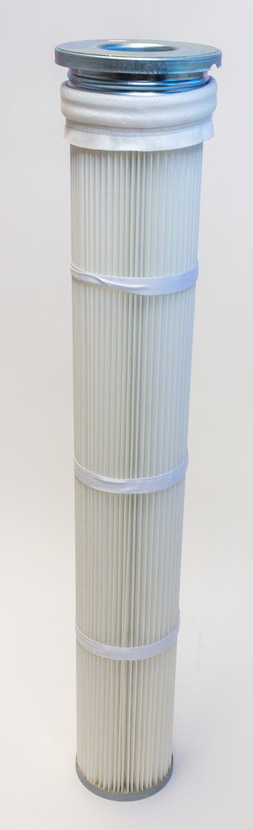 U.S. Air Filtration Poly PTFE Pleated Filter, Metal Top, 6.25 x 39 inch
